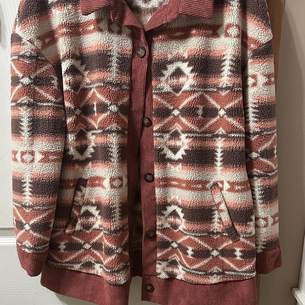 Women's Patterned Jacket - Multicolor - image 3